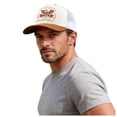 thumbnail image 3 of vigerkar 250 Anniversary USA Hat Embroidered Patriotics Eagle Trucker Cap 250th Anniversary Mesh-Back Cap for Men Women (White, One Size）, 3 of 9