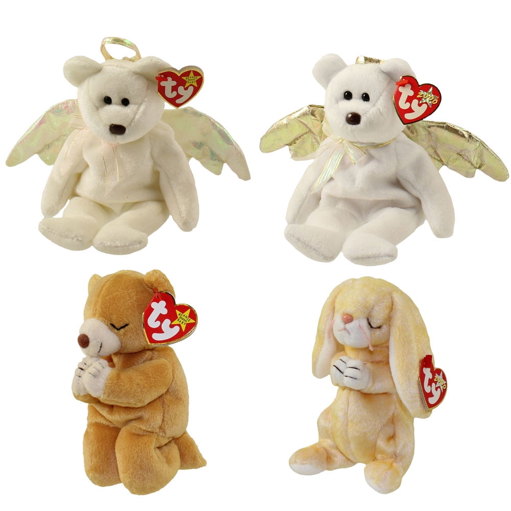 TY HALO the ANGEL BEAR BEANIE BABY MINT with MINT TAGS 