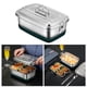 thumbnail image 5 of Fiambrera de acero inoxidable - Fiambrera de metal, para niños y adultos, contenedor de alimentos, cabe en bolsas de almuerzo y trabajo, apta para lav 2000ml 2 Nivel 3 Macarena contenedor de almuerzo, 5 of 8