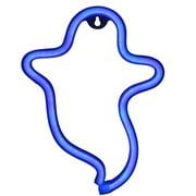 Ghost Shape Neon Sign Innovative LED Neon Night Light for Halloween Festival Party DecorationBlue Flying Clothing QINAN