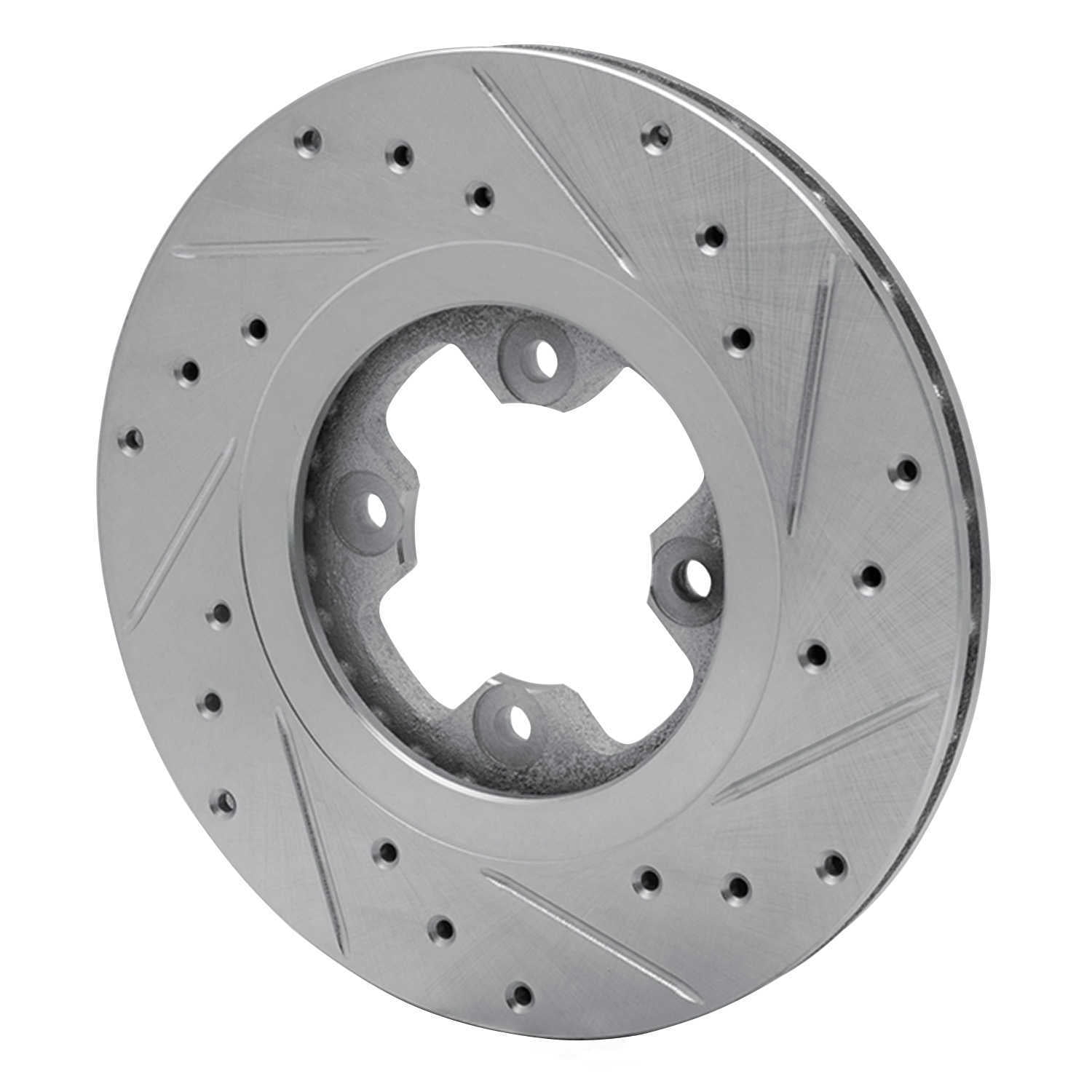 Dynamic Friction Company 631-67008L DFC Brake Rotor - Drilled And Slotted - Silver