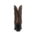 thumbnail image 2 of BLISSFUL STEP Women's Round Toe Slip on Block Heel Cowboy Boots, 2 of 7