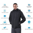 thumbnail image 4 of DEWBU Heated Jacket for Men with Detachable Hood, Soft Shell Heated Coat with 12V Battery Pack, Waterproof Heating Jacket for Winter Outdoor, 4 of 8