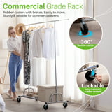 450 lbs Commercial Clothing Garment Rack with Shelves Clothing Racks on ...