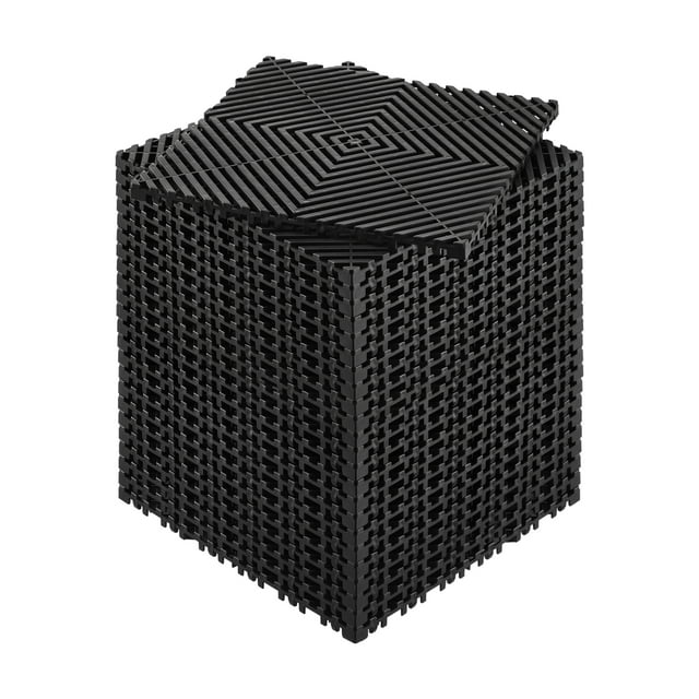KFFKFF Tapis de Drainage Modulaire Emboîtable 12” x 12” Carreau de Plancher de Drainage