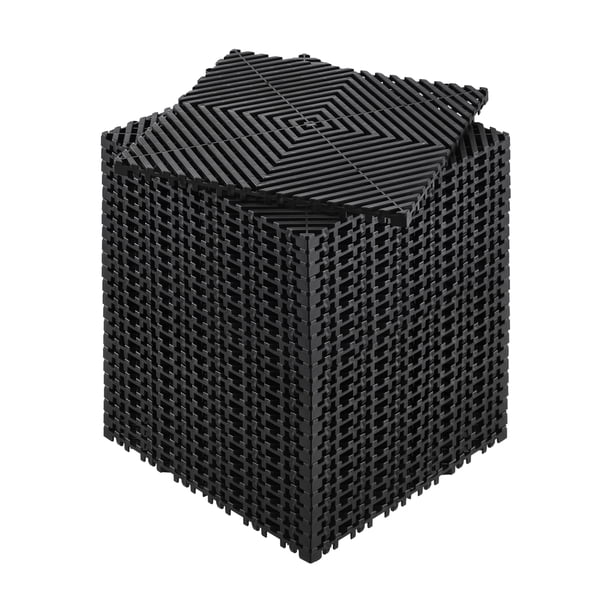 VEVOR Estera de drenaje Estera entrelazada modular de 12” x 12” Loseta de drenaje para piso