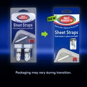 Bed Makers Adjustable Sheet Straps, 4 Pack