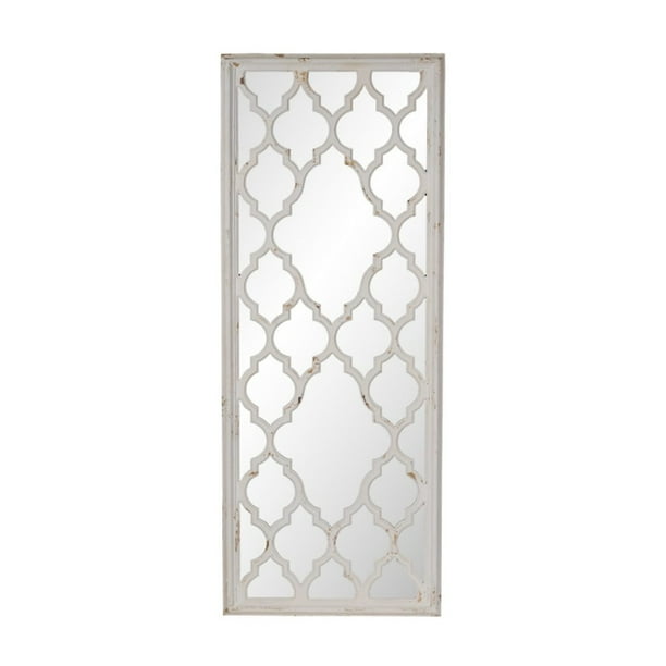 59" White Distressed Classic Vintage Style Wooden Framed ...