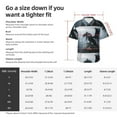 thumbnail image 3 of KLL Men's Hawaiian Shirt Short Sleeve Button Down Beach Shirts-Valley Gray Dragon, 3 of 5