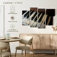 thumbnail image 5 of Elephant Stock Vintage Piano Keys Wall Art - Horizontal Multi Panel Canvas - Living Room Wall Decor - Music Multi Panel - Black And Brown Decor - 68" x 42", 5 of 8