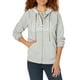 thumbnail image 1 of Sudadera con capucha y logotipo de GAP con cremallera, gris jaspeado claro, talla M, 1 of 1