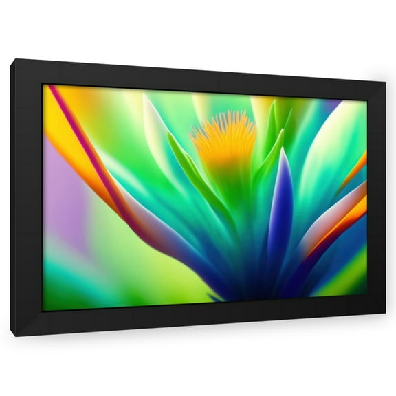 Stephen Chambers 24x17 Black Modern Wood Framed Wall Art Titled - Flower7