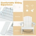thumbnail image 6 of Infans Kid's Adirondack Chair Patio Wood High Backrest Arm Rest 110 LBS Capacity White, 6 of 7