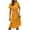 Yellow, variant on Women Summer Short Sleeve V Neck Striped Shirt Dress Tie Waist Casual Work Office Midi Dresses Cute Chiffon Dress