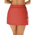 thumbnail image 5 of Charmo Women Solid Split Swim Skirt Built in Shorts High Waisted Swim Bottoms, 5 of 5