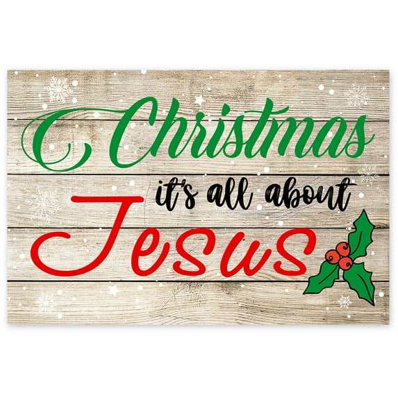 Awkward Styles Christmas Wall Art Poster Christmas It`s All About Jesus Home Decor Prints