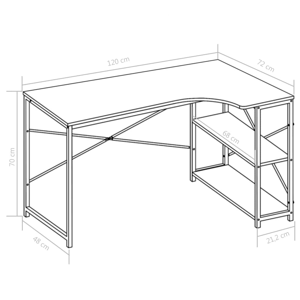 Lowestbest Modern Writing Desk, Computer Desk Workstation for Home Office, Black and oak Lowestbest Modern Writing Desk, Computer Desk Workstation for Home Office, Black and oak