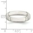 thumbnail image 2 of 925 Sterling Silver 4mm Step Edge Size 8 Ring Wedding Classic Flat W/edge Down, 2 of 6