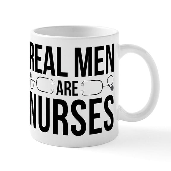 CafePress - Real Men Are Nurses - 11 oz Ceramic Mug - Novelty Coffee Tea Cup