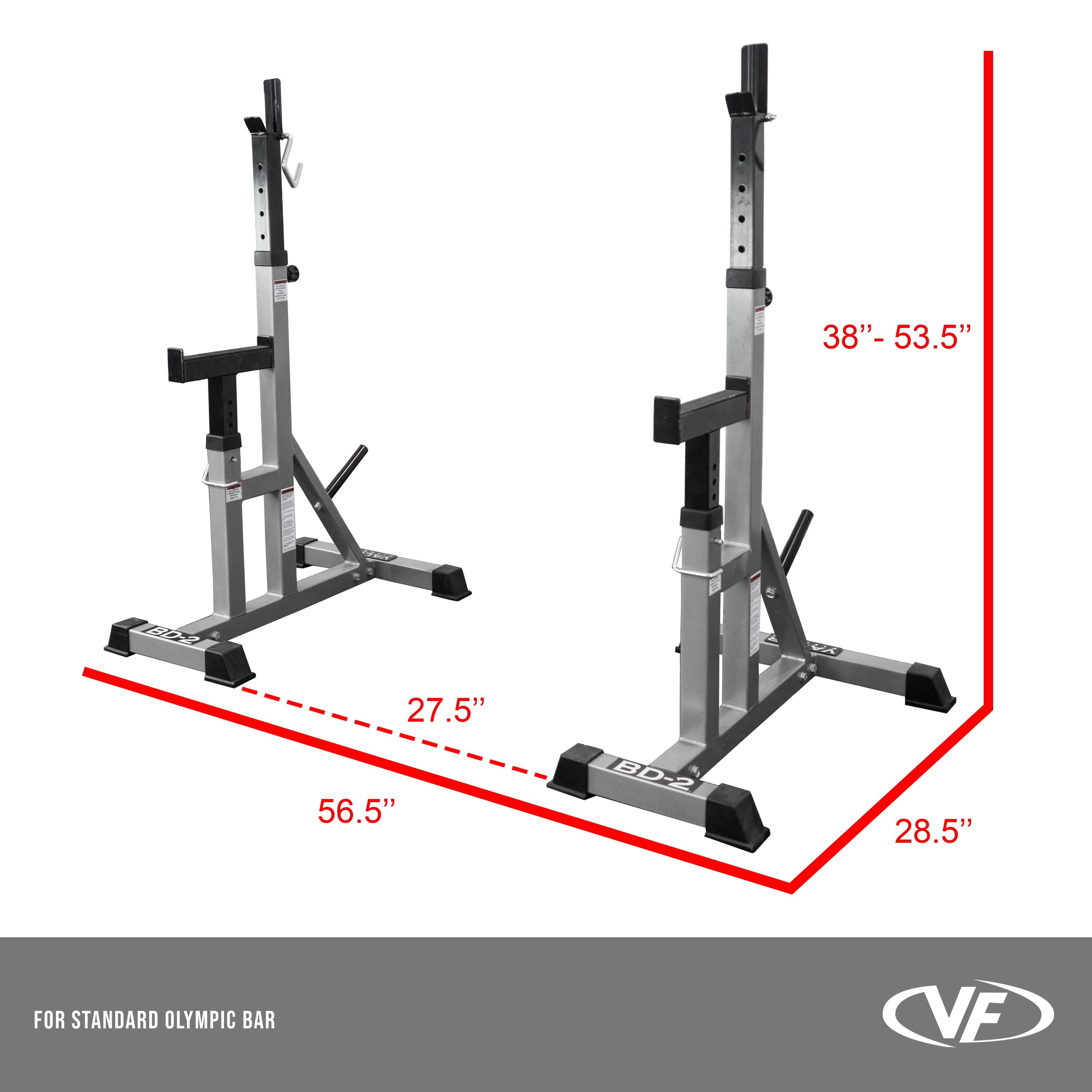 Valor Fitness Bench Press Squat Stands 1 Plate Storage Independent Barbell Holders Home Gym Walmart