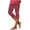 Red #729, variant on Bovemsi Women's High Waisted Yoga Capris Leggings Floral Print Waist Pants Knee Length Slim Fit Cropped Trouser Workout Athletic Leggings