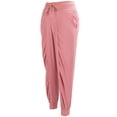 thumbnail image 4 of Pantalones de chándal casuales para mujer, pantalones deportivos de moda con bolsillo para actividades al aire libre, color rosa L, 4 of 8