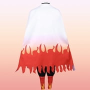 Forfamy Rengoku Kyoujurou Cosplay Costume Adult Anime Kimono Cosplay Outfit with Necklace for Halloween