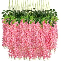18Pcs Wisteria Hanging Flowers Artificial Pink Flower Garland for Wedding Decor 3.7ft Floral Vine Flower Flowers Wedding Arch Party Chirtmas Decor
