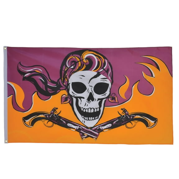In the Breeze 3643 - Flintlock Pirette Grommet Flag - 3'x5' Colorful Pirate Flag