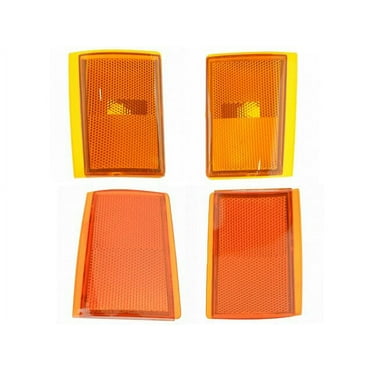 Parking Light Set 4 Piece - Compatible with 1988 - 1993 Chevy C2500 1989 1990 1991 1992