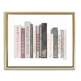 thumbnail image 5 of Stupell Industries Fashion Designer Bookstack Pink Grey Watercolor Metallic Gold Framed Floating Canvas Wall Art, 24x30, by Amanda Greenwood, 5 of 5