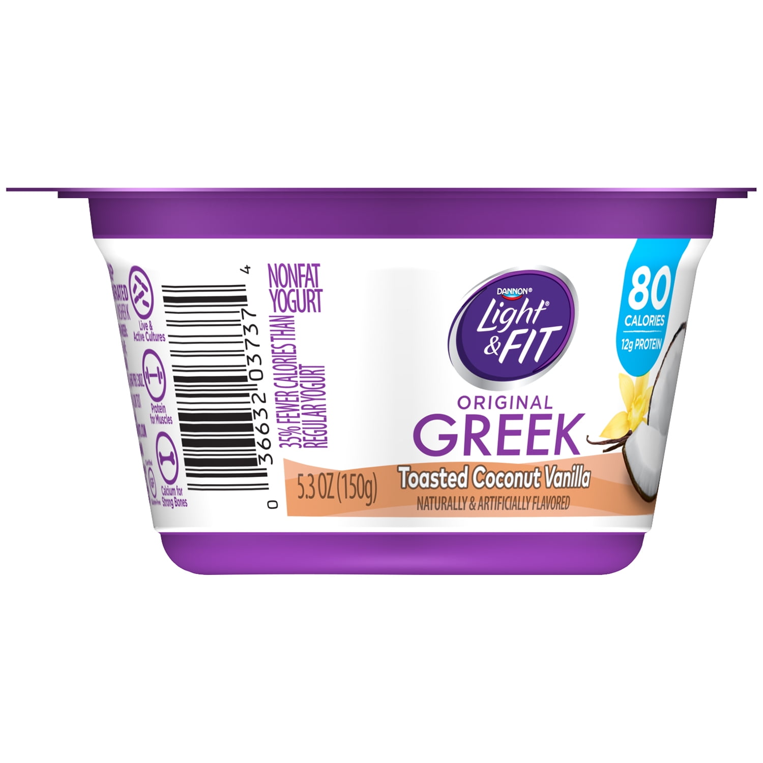 Dannon Light And Fit Greek Yogurt Toasted Coconut Vanilla Nutrition