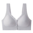 thumbnail image 2 of TAGOLD Womens Summer Plus Size Brs,Push Up Casual Bra for Womens,Woman's Front-button Fixed Cup Gathers No Steel Ring And No Underwear Daily Bra, 2 of 5