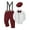 Red, variant on Baby Boy Clothes Gentleman Outfit Suits Bowtie Romper Shirts Suspender Pants Hat Bowtie 0-18M 4pcs