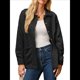 thumbnail image 2 of Chaqueta Acolchada Informal para Mujer, Camisa de Larga con Cuello Abotonado, Chaqueta de Otoño con Bolsillos Negro S, 2 of 8