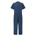 thumbnail image 6 of Comfortable Jumpsuits For Men Casual Cargo Pants ,Clearance Sale Men's Zipper Overalls With Lapel Solid Color Jumpsuit Blue XL, 6 of 8
