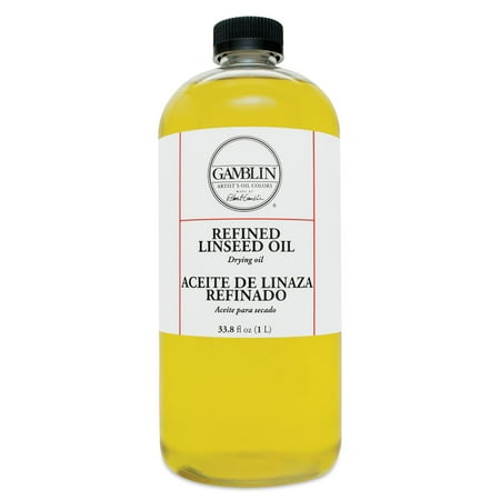 - Gamblin Refined Linseed Oil - 33.8 oz bottle
