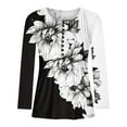 thumbnail image 5 of Yotami Plus Size Top and Blouses for Women Dressy Casual Floral Shirt, Button V-Neck Long Sleeve Ruffled Fall Fashion Tops Sizes S-5XL, 5 of 5