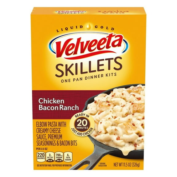 2 Pack - Kraft Velveeta Skillets Chicken Bacon Ranch Dinner Kit - 11.5 oz Packaging may vary