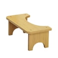 thumbnail image 1 of 1/2 Bamboo Toilet Stool Non Slide Poop Seat Old People Potty Squat, 1 of 4