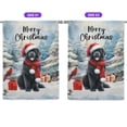 thumbnail image 2 of Merry Christmas Newfoundland Enjoys Woofmas Winter Xmas Holiday House Flag 28x40in Double Sided Newfie Dog Lover Gifts Outdoor Decor - 02022, 2 of 5