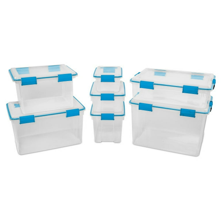 Lycee リセ 聚楽第 SSP サイン LO-2223-X Sterilite 80-Qt Clear Plastic Stackable Storage Bins, Gasket