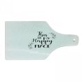 thumbnail image 1 of Saying Cutting Board, Cursive This is My Happy Place Typography Simplistic Monochrome Design, Decorative Tempered Glass Cutting and Serving Board, in 3 Sizes, by Ambesonne, 1 of 2