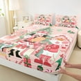thumbnail image 3 of Feelyou Christmas Nutcracker Twin Sheet Sets for Kid, Dreamy Princess Fairy Twin Fitted Sheet, Kawaii Rat Guard Flat Sheet, Microfiber Bedroom Decor, 3pcs, 3 of 7