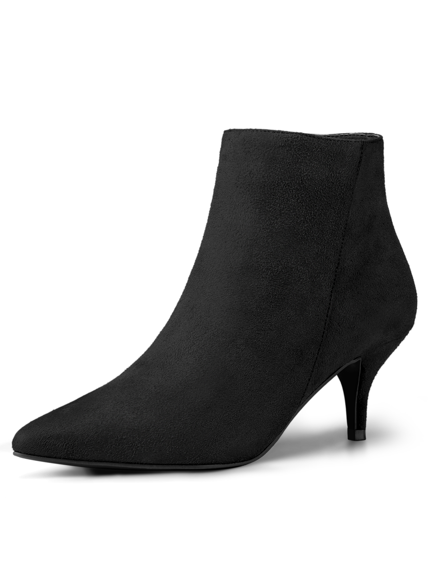 black stiletto ankle boots