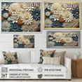 thumbnail image 4 of Designart "Blue Blooms Of Zinnias IV" Zinnias Floater Framed Canvas Wall Art, 4 of 5