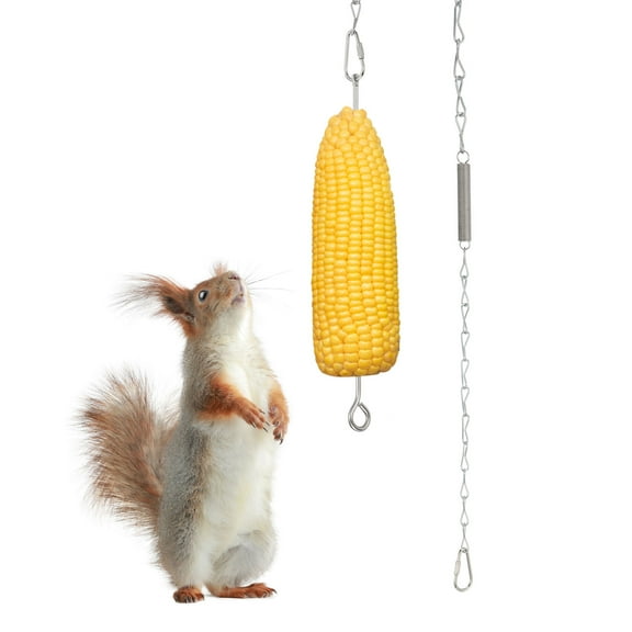 Uxcell Hanging Squirrel Feeder 37inch Outside Corn Cob Holder