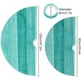 thumbnail image 3 of GZHJMY Teal Mint Green Wood Christmas Tree Skirt 48" Large Christmas Tree Mat Xmas Holiday Home Party Decor, 3 of 6