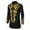 Black, variant on Men's Traditional African Long Sleeve Shiny Pattern Printed Dazzling Shirt