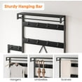 thumbnail image 4 of Industrial Coat Rack & Hall Tree, 5-in-1 with Storage Bench, 8 Hooks, 4 Shelves, Small Cute Design for Entryway & Small Spaces, 4 of 7